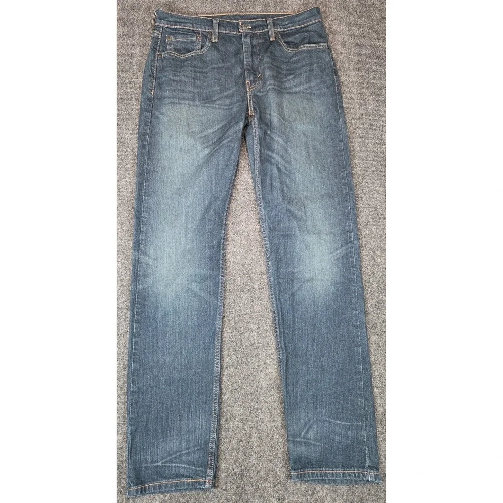 Levis 502 Jeans Mens 32x34 Blue Regular Taper Stretch